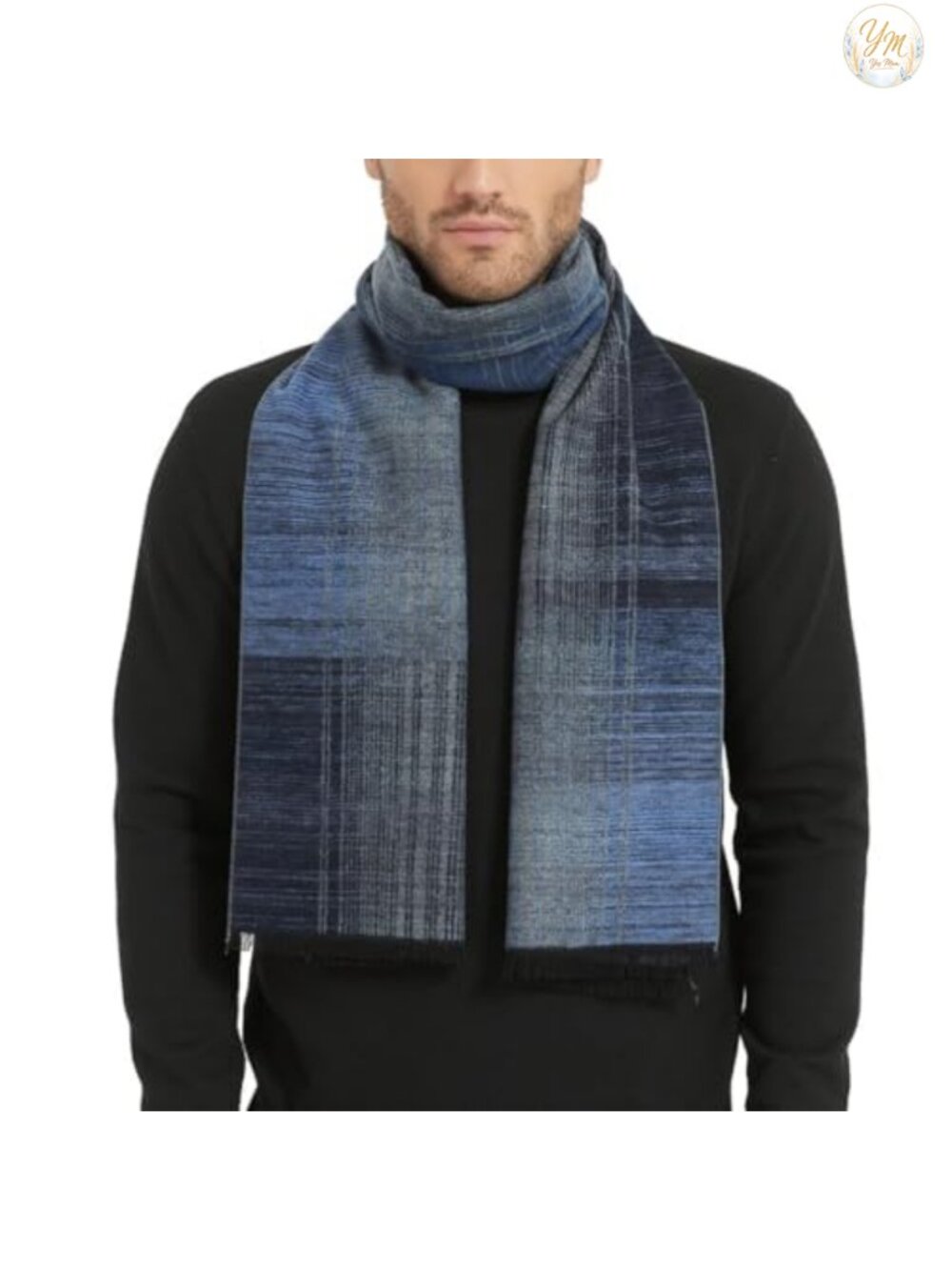 Luxurious Pure Silk Scarf for Winter, Soft Warm, 71x12 One Size